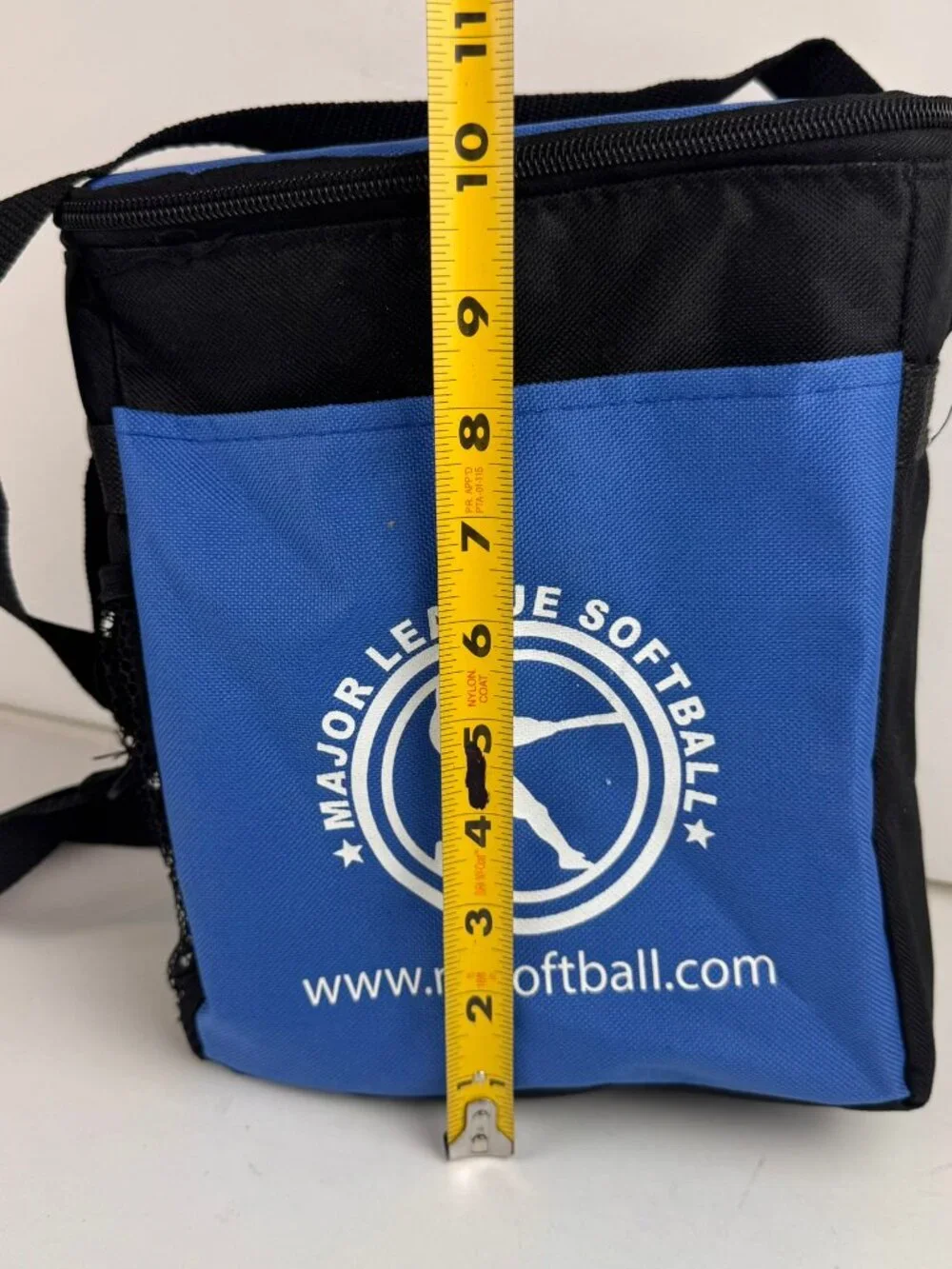 Major League Softball Insulated Cooler Bag Blue Black Lunch Box Shoulder Strap